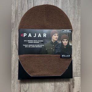 Pajar Merino Wool Blend brown Beanie outdoorsy winter neutral casual unisex